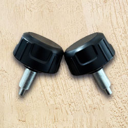 Verschiedene Verstellknöpfe Ergometer